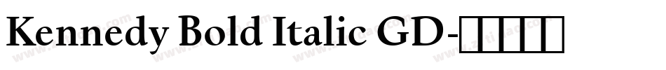 Kennedy Bold Italic GD字体转换